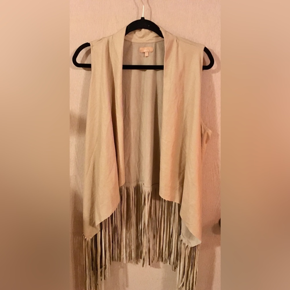 Takara XL fringe boho vest